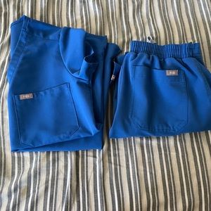 FIGs Royal Blue scrub set